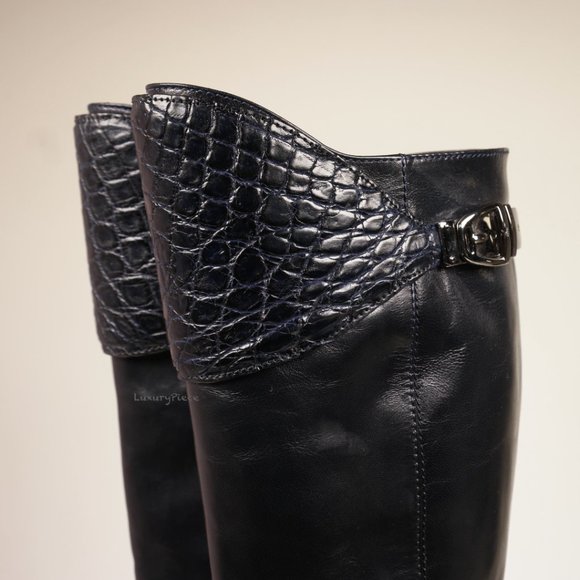 Amazing Gucci Boots with Alligator Croc Leather Rare - Picture 7 of 16
